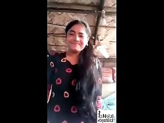 Desi village Indian Girlfreind showing boobs and vagina be required of beau