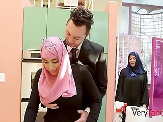 Arab Daughter-in-law In Hijab Fucks Father- Ella Knox