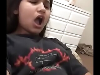 Indian adorable girl finger-tickling