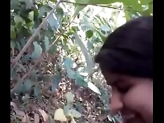 Desi girl highly ultra-cute blowing n fuckin' in forest - HornySlutCams.com